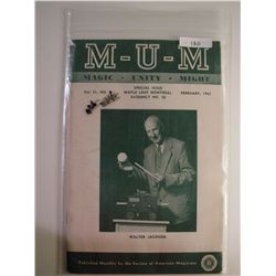 February 1962 Vintage M-U-M Magazine