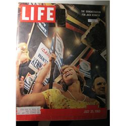 Vintage July 1960 Life Magazine; The Demonstration for Kennedy