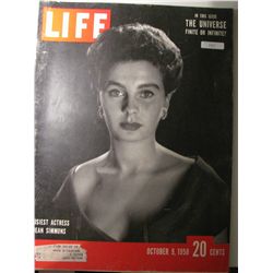 Vintage October 1950 Life Magazine; Cover" Jean Simmons