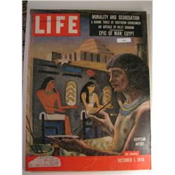 October 1956 Vintage Life Magazine; Egyptian Artist;
