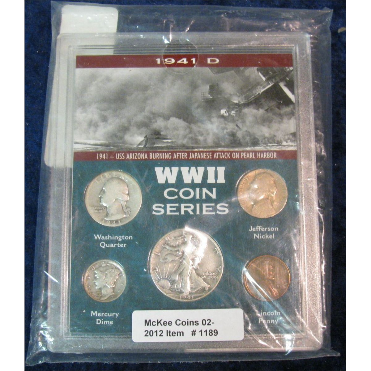 1189. WWII Coin Series. 1941 Coin Set Cent through Half Dollar.