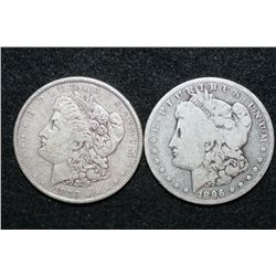 1879 & 1896-O Silver Morgan $1, lot of 2