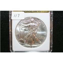 2012 Silver Eagle $1, MCPCG Graded MS70