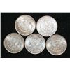 Image 2 : 1921 (4) & 1921-D Silver Morgan $1, lot of 5