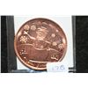 Image 1 : Frosty Copper Round, .999 Fine 1 Oz.