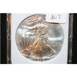 2012 Silver Eagle $1, MCPCG Graded MS70