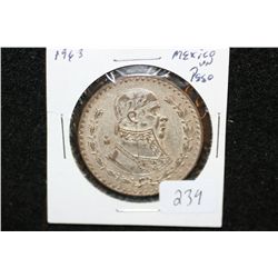 1963 Mexico Un Peso Foreign Coin