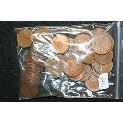 Canada One Cent, various dates & conditions, lot of 50