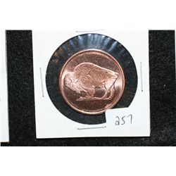 2011 Buffalo Copper Round, .999 Fine 1/4 Oz.