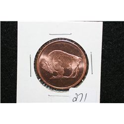 2011 Buffalo Copper Round, .999 Fine 1/4 Oz.