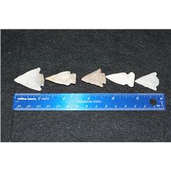 Vintage Indian Arrowhead, lot of 5