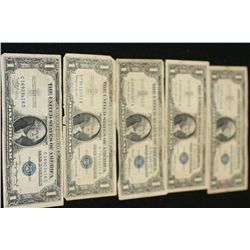 1935-A US Silver Certificate $1, Blue Seal, #C16923418D, 1957-B US Silver Certificate $1, Blue Seal,