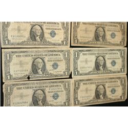 1957-B US Silver Certificate $1, Blue Seal, #V09540760A, 1957 US Silver Certificate $1, Blue Seal, #