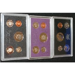 1971-S US Mint Proof Set, 1986-S US Mint Proof Set & 1983-S US Mint Proof Set, lot of 3