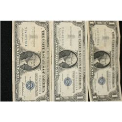 1957 US Silver Certificate $1, Blue Seal, #U96143909A, 1957-B US Silver Certificate $1, Blue Seal, #