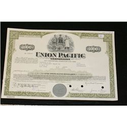 Union Pacific Corp. Stock Certificate dated 1969