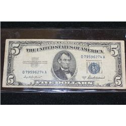 1953-A US Silver Certificate $1, Blue Seal, #D79596274A