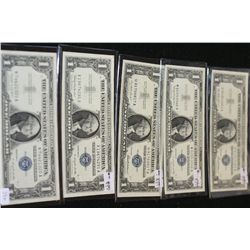 1957-A US Silver Certificate $1, Blue Seal, #N74421320A, 1957-B US Silver Certificate $1, Blue Seal,