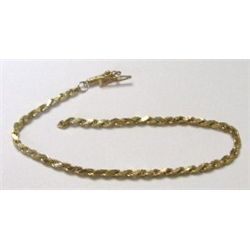 Solid 14K Gold Italy Bracelet *BROKEN* *BRACELETS TOTAL WEIGHT IS 1.53 GRAMS* Clasp is Stamped 14K!!