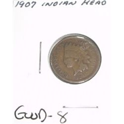 1907 Indian Head *GOOD-8 GRADE*!!
