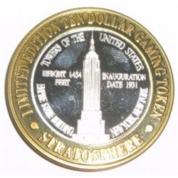 Casino ".999 SILVER STRIKE" $10 Coin *RARE TO FIND - 1996 STRATOSHERE - SPECIAL INFO*!! The Limited 