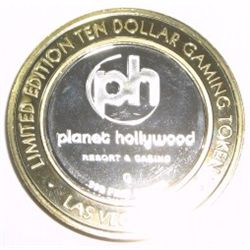 Casino ".999 SILVER STRIKE" $10 Coin *RARE TO FIND - PLANET HOLLYWOOD - STOMP OUT LOUD*!! The Limite