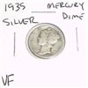 Image 1 : 1935 Mercury SILVER Dime *VERY FINE GRADE*!!