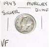 Image 1 : 1943 Mercury SILVER Dime *VERY FINE GRADE*!!