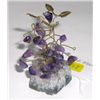 Image 1 : Amythist Rock Tree with an Amythist Geode Base - Stands Approx. 6" Tall!!
