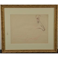 Reluctant Dragon Original Drawing Animation Art Framed