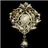 Image 2 : Swarovski Crystal Flower Pendant Brooch Pin