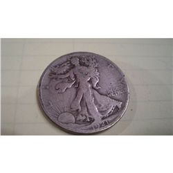 1921-S WALKING LIBERTY HALF DOLLAR, VG/F