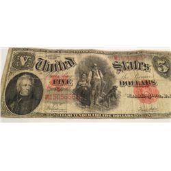 1907 $5 "Woodchopper" Note