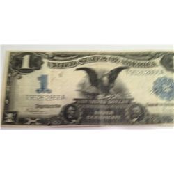 1899 $1 DOLLAR BLACK EAGLE SILVER CERTIFICATE, VF