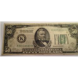 1928 $50 Redeemable in Gold Federal Reserve Note