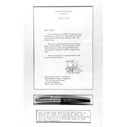 (JOHNSON BILL SIGNED PEN)