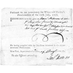 (BRITISH PASS TO NEW YORK)