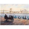 Image 1 : Michele Byrne, Brooklyn Bridge, Signed Canvas Print