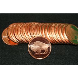 2011 American Buffalo Copper Round 1 AVDP Ounce, Lot of 20