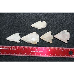 Vintage Indian Arrowhead, lot of 6