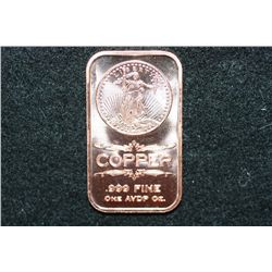 2012 Copper Ingot, .999 Fine 1 Oz.