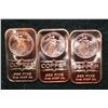Image 1 : 2012 Copper Ingot, .999 Fine 1 Oz., Lot of 3