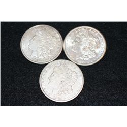1921-S Silver Morgan $1, lot of 3