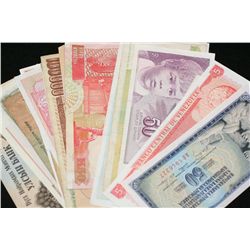 Foreign Bank Note, various dates, conditions & denominations, lot of 20