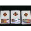 Image 2 : 1945 Wheat Back Penny, NGC Graded MS65 RD, 1942 Wheat Back Penny, NGC Graded MS65 RD & 1948-D Wheat 