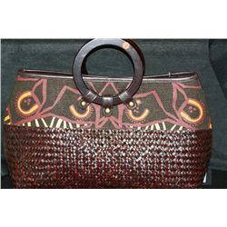 Large Brown Purse w/Aztec Design