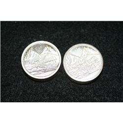 Swiss of America Silver Round, .999 Fine Silver 1 Oz., lot of 2