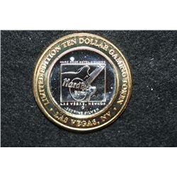 Hard Rock Hotel & Casino, Limited Edition Two-Tone $10 Gaming Token, .999 Fine