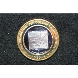 Hard Rock Hotel, Limited Edition Two-Tone $10 Gaming Token, .999 Fine