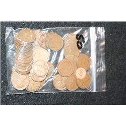 Wheat Back Penny, various dates & conditions, lot of 50